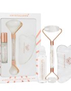 Crystallove Clear Quartz Roller And Gua Sha Set 1 kos