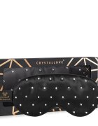 Crystallove Crystalized Silk Eye Mask Black Maska Za Spanje 1 kos