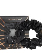 Crystallove Crystalized Silk Scrunchie Black Elastika Za Lase 1 kos