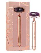 Crystallove Vibrating Amethyst Roller Masažer Obraza 1 kos