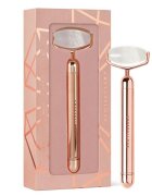 Crystallove Vibrating Clear Quartz Roller Masažer Obraza 1 kos