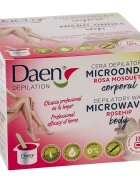 Daen Professional Waxes Microwable Body Wax Rosehip Vosek Za Odstranjevanje Dlak Iz Obraza 300 g