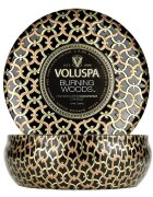 VOLUSPA Burning Woods 3 Wick Tin Candle Dišeča Sveča 340 g