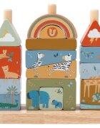 2Kids Toys Shape-Fitting Blocks Safari kocke iz lesa 12m+ 16 kos