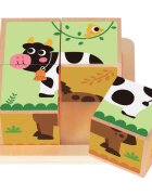 2Kids Toys Wooden Blocks Farm 2 kocke iz lesa 18m+ 4 kos