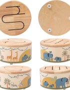 2Kids Toys Wooden Drum Safari glasbena igrača 18m+ 1 kos