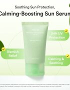 Abib Heartleaf Mild Sunscreen Relief Tube krema za sončenje za obraz s pomirjajočim učinkom SPF 50+ 50 ml