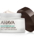 Ahava Beauty Before Age nočna lifting krema za učvrstitev kože za obraz vrat in dekolte 50 ml