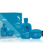 Alfaparf Milano Semi Di Lino Curls Duo Kit darilni set za vse tipe kodrastih las 3 kos