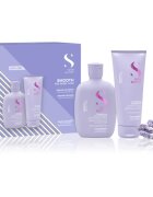 Alfaparf Milano Semi di Lino Smooth Duo Kit darilni set za neobvladljive lase 3 kos