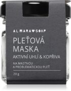 Almara Soap Face Active Charcoal & Nettle maska za obraz za mastno in problematično kožo 20 g