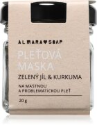 Almara Soap Face Green Clay & Turmeric čistilna maska za obraz za mastno in problematično kožo 20 g