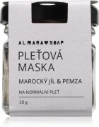 Almara Soap Face Moroccan Clay & Pumice piling maska za obraz za normalno kožo 20 g