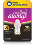 Always Platinum Night Extra Size 5 vložki za noč 16 kos