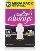 Always Platinum Secure Night Size 4 vložki za noč 30 kos