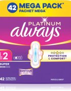 Always Platinum Super Size 2 vložki s krilci 42 kos