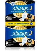 Always Ultra Secure Night Extra vložki 10 kos