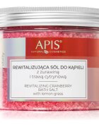 Apis Natural Cosmetics Cranberry Vitality relaksacijska sol za kopel z minerali Mrtvega morja 650 g