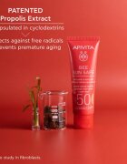 Apivita Bee Sun Safe Anti-Spot and Anti-Age Tinted Face Cream SPF50 zaščitna tonirana krema za obraz SPF 50 odtenek Tinted 50 ml