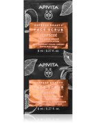 Apivita Express Beauty Apricot nežen piling za obraz 2x8 ml