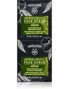 Apivita Express Beauty Exfoliating Face Scrub Olive intenzivni čistilni piling za obraz 2 x 8 ml