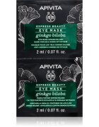 Apivita Express Beauty Eye Mask Gingko Biloba maska za oči proti oteklinam in temnim kolobarjem 2x2 ml