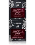 Apivita Express Beauty Firming Face Mask Grape maska proti gubam za učvrstitev obraza 2x8 ml