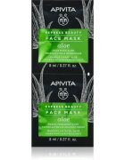 Apivita Express Beauty Moisturizing Face mask Aloe osvežujoča vlažilna maska za obraz 2x8 ml