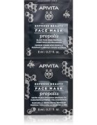 Apivita Express Beauty Purifying Face Mask Propolis črna čistilna maska za mastno kožo 2x8 ml