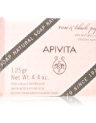 Apivita Natural Soap Rose & Black Pepper čistilno trdo milo 125 g