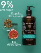 Apivita Refreshing Fig Shower Gel osvežujoč gel za prhanje z eteričnimi olji 500 ml
