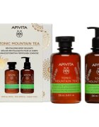 Apivita Tonic Mountain Tea Shower Gel & Body Milk Set darilni set za osvetljevanje kože in hidratacijo