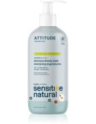 Attitude Sensitive Natural Baby Oatmeal šampon in gel za umivanje 2v1 za občutljivo kožo za otroke 473 ml