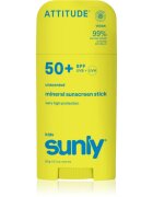 Attitude Sunly Kids Mineral Sunscreen Stick SPF 50+ mineralna zaščitna krema za obraz in telo v paličici za otroke 60 g