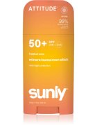 Attitude Sunly Tropical Coco mineralna zaščitna krema za obraz in telo v paličici SPF 50+ 60 g