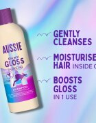 Aussie Oh My Gloss Shampoo šampon za sijaj in mehkobo las 300 ml