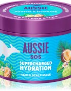 Aussie SOS Supercharged Hydration pomirjajoča vlažilna maska za lase in lasišče 500 ml