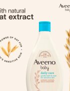 Aveeno Baby Daily Care gel za umivanje za telo in lase za otroke od rojstva 250 ml