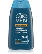 Avon Care Men Essential 3 v 1 šampon balzam in gel za prhanje 200 ml