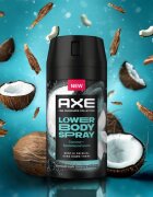 Axe ​Coconut & Sandalwood pršilo za telo za intimne predele 100 ml