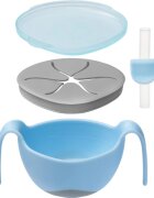 B.Box 3 in 1 Bowl & Straw skledica s slamico Bubblegum 250 ml
