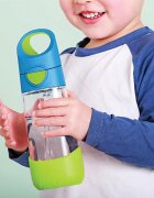 B.Box Bottle with Straw steklenička s slamico Blue Green 1 kos