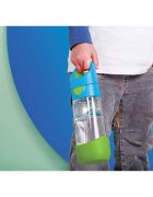 B.Box Bottle with Straw steklenička s slamico Blue Green 1 kos