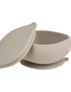 B.Box Silicone Bowl silikonska posoda s pokrovčkom Beige 300 ml