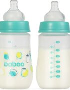 Baboo Anti-colic Feeding Bottle antikolična steklenička Lagoon Fiesta 3 m+ 1 kos