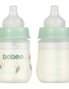 Baboo Anti-colic Feeding Bottle antikolična steklenička za otroke od rojstva Peachy Keen 0 m+ 1 kos