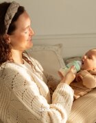 Baboo Anti-colic Feeding Bottle antikolična steklenička za otroke od rojstva Peachy Keen 0 m+ 1 kos