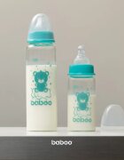 Baboo Anti-colic Glass Feeding Bottle Narrow Neck steklenička za dojenčke 3m+ 1 kos