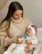 Baboo Anti-colic Glass Feeding Bottle Narrow Neck steklenička za dojenčke 3m+ 1 kos