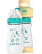 Baboo Anti-colic Glass Feeding Bottle Wide Neck steklenička za dojenčke 3m+ 1 kos